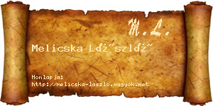 Melicska László névjegykártya